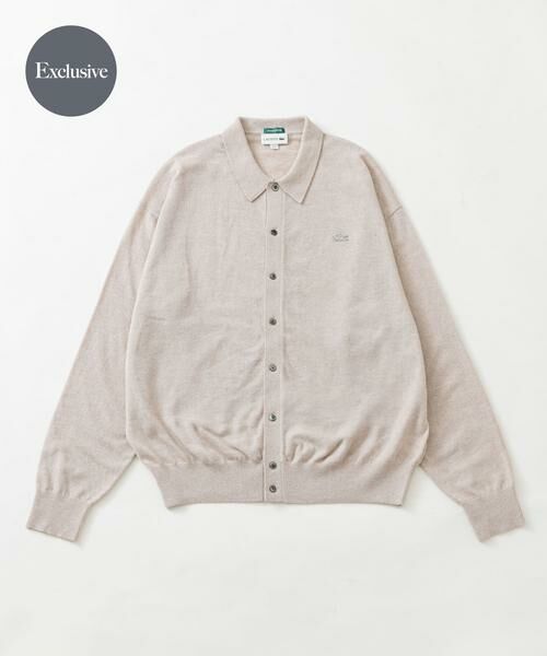 URBAN RESEARCH / アーバンリサーチ ニット・セーター | 『別注』LACOSTE×URBAN RESEARC　KNIT POLO CARDIGAN（ホワイト系その他）