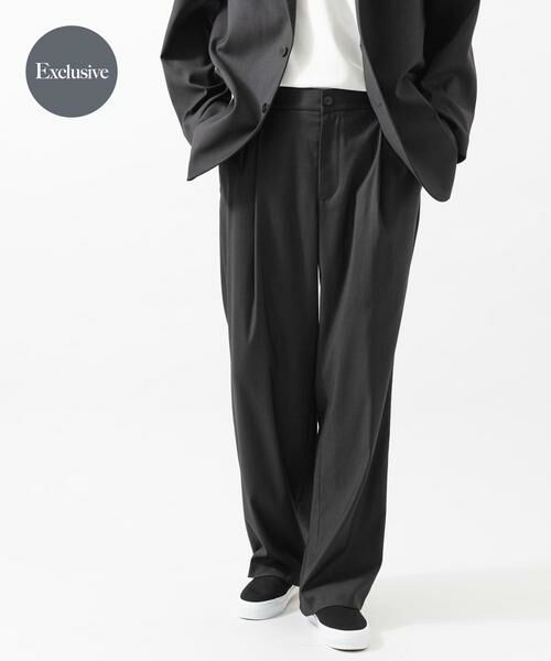 URBAN RESEARCH / アーバンリサーチ その他パンツ | 『別注』ANOTHER OFFICE×URBAN RESEARCH　HABANA BANDED SLACKS（チャコールグレー）