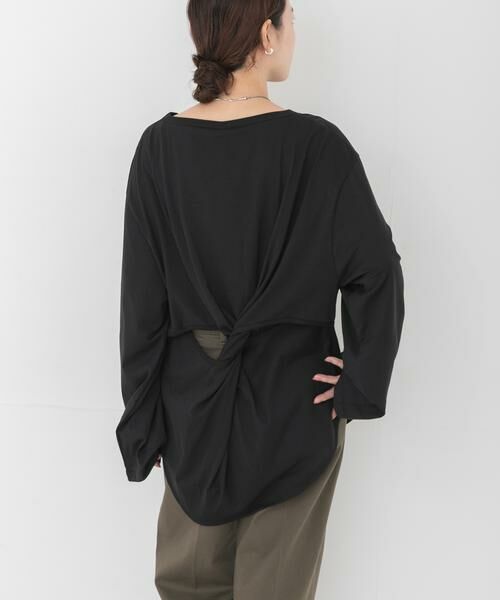 URBAN RESEARCH / アーバンリサーチ Tシャツ | HAKUJI　BACK TWIST PULLOVER（ブラック）