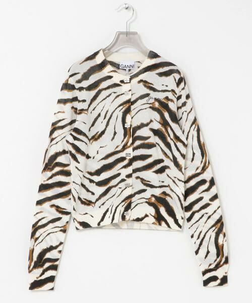 URBAN RESEARCH / アーバンリサーチ カーディガン・ボレロ | GANNI　SHEER PRINTED COTTON CARDIGAN | 詳細1
