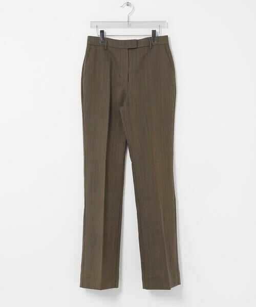 URBAN RESEARCH / アーバンリサーチ その他パンツ | GANNI　WOOL MELANGE STRAIGHT PANTS（オリーブ）