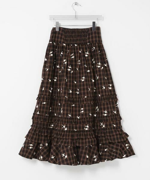 URBAN RESEARCH / アーバンリサーチ スカート | GANNI　CHECK TIERED FRILL SKIRT | 詳細4