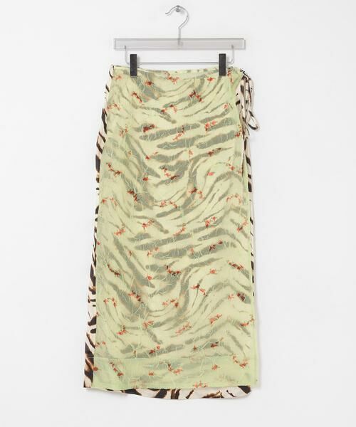 URBAN RESEARCH / アーバンリサーチ スカート | GANNI　PRINTED STRETCH SATIN SKIRT | 詳細1