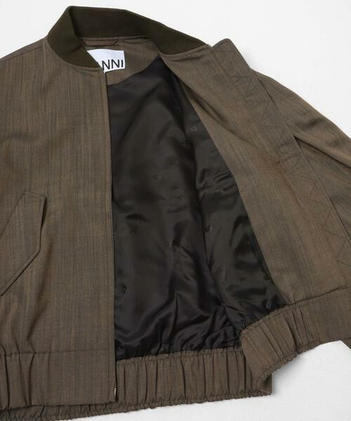 URBAN RESEARCH / アーバンリサーチ ブルゾン | GANNI　WOOL MELANGE BOMBER JACKET | 詳細4