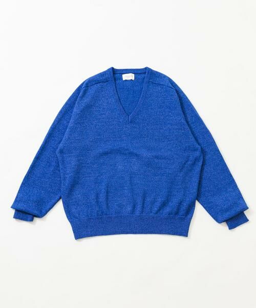 URBAN RESEARCH / アーバンリサーチ ニット・セーター | new basic　WASHI WOOL V-NECK KNIT（ロイヤルブルー）