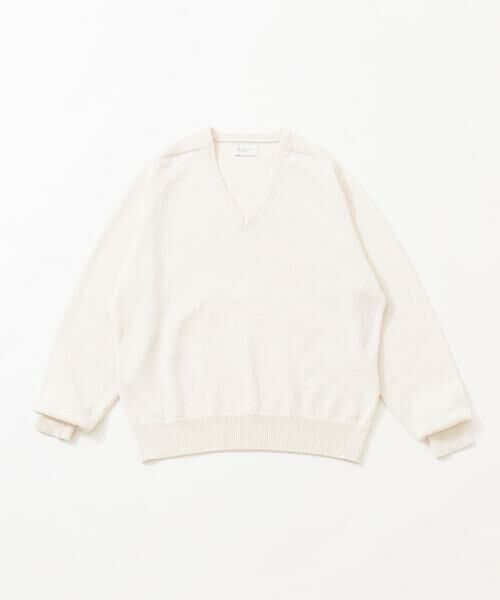 URBAN RESEARCH / アーバンリサーチ ニット・セーター | new basic　WASHI WOOL V-NECK KNIT（ベージュ）