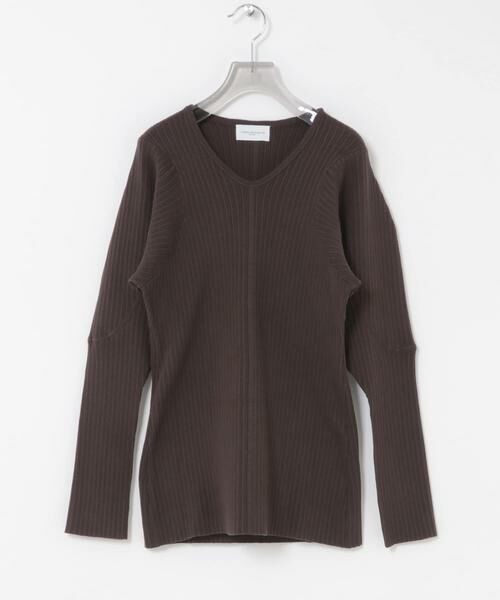 URBAN RESEARCH / アーバンリサーチ ニット・セーター | new basic　FRAME FLUID KNIT（ダークブラウン）