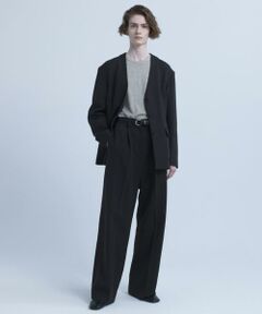 URBAN RESEARCH / アーバンリサーチ ノーカラージャケット | new basic　WOOL LINEN SILK JACKET