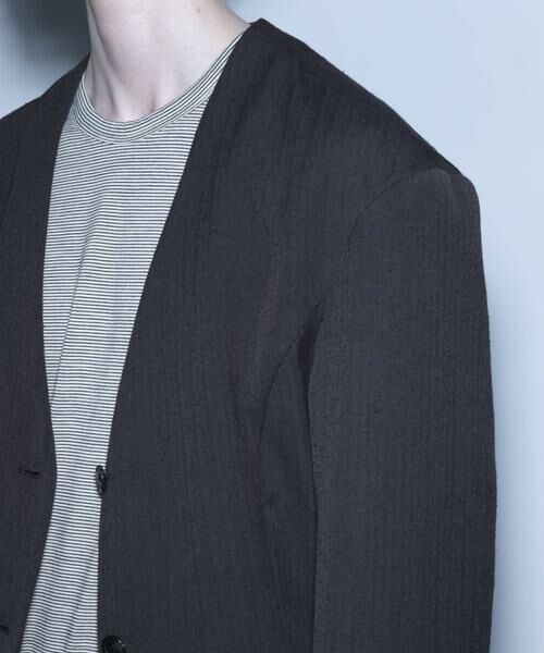 URBAN RESEARCH / アーバンリサーチ ノーカラージャケット | new basic　WOOL LINEN SILK JACKET | 詳細1