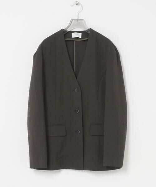 URBAN RESEARCH / アーバンリサーチ ノーカラージャケット | new basic　WOOL LINEN SILK JACKET | 詳細2