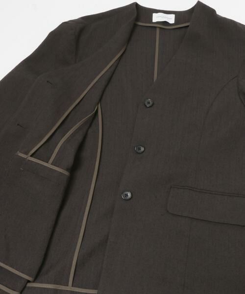 URBAN RESEARCH / アーバンリサーチ ノーカラージャケット | new basic　WOOL LINEN SILK JACKET | 詳細4