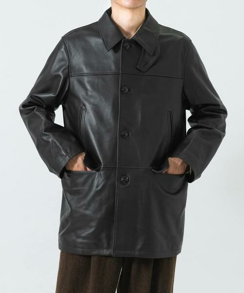 URBAN RESEARCH / アーバンリサーチ レザーブルゾン・ジャケット | new basic　LAMB LEATHER CAR COAT | 詳細1