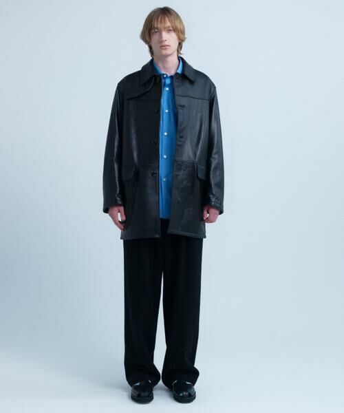 URBAN RESEARCH / アーバンリサーチ レザーブルゾン・ジャケット | new basic　LAMB LEATHER CAR COAT（ブラック）