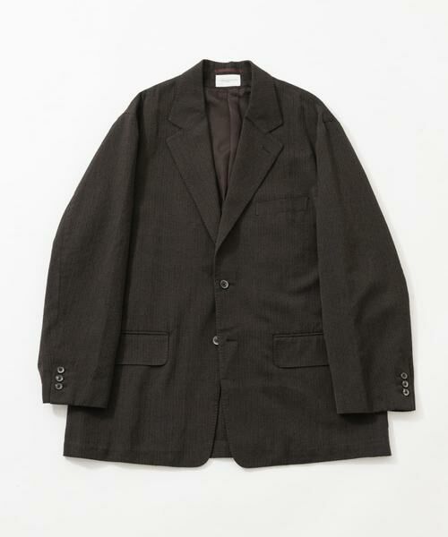 URBAN RESEARCH / アーバンリサーチ その他アウター | new basic　WOOL SILK LINEN SINGLE JACKET（ブラウン）
