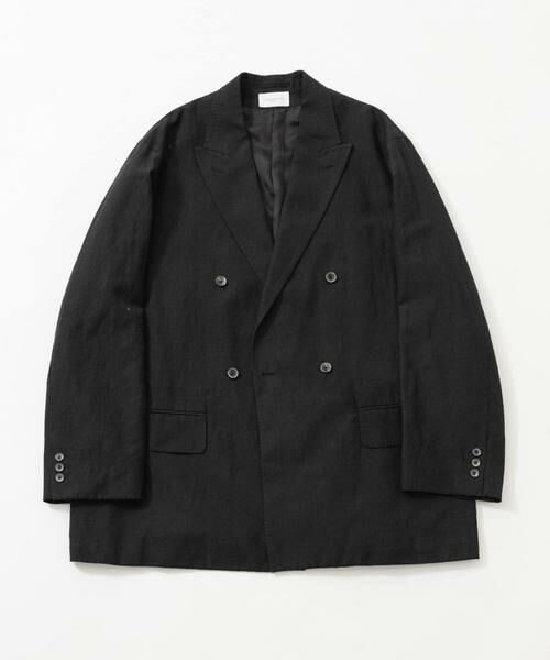 URBAN RESEARCH / アーバンリサーチ その他アウター | new basic　WOOL LINEN DOUBLE JACKET（ブラック）