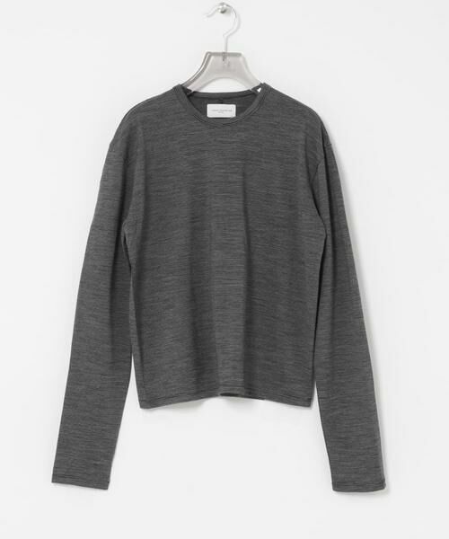 URBAN RESEARCH / アーバンリサーチ Tシャツ | new basic　WASHABLE WOOL STRUCT TOPS（ブラック系その他）
