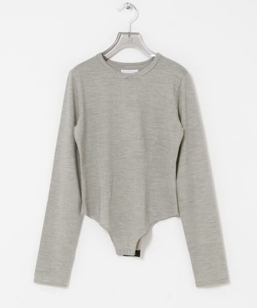 URBAN RESEARCH / アーバンリサーチ Tシャツ | new basic　WASHABLE WOOL CONTOUR TOP（ホワイト系その他）