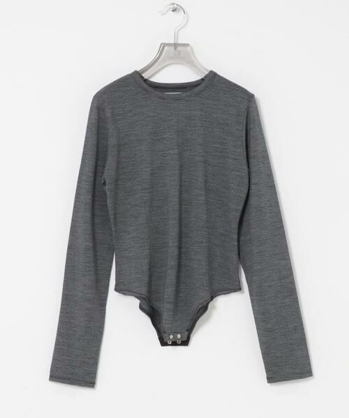URBAN RESEARCH / アーバンリサーチ Tシャツ | new basic　WASHABLE WOOL CONTOUR TOP（ブラック系その他）