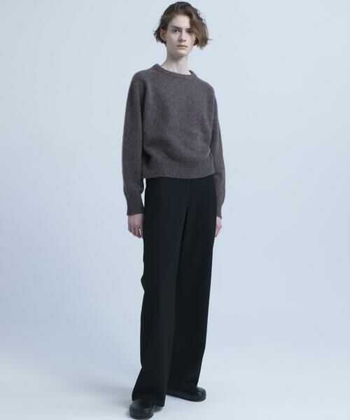 URBAN RESEARCH / アーバンリサーチ ニット・セーター | new basic　CASHMERE  SILK MOULINE KNIT（ブラウン）
