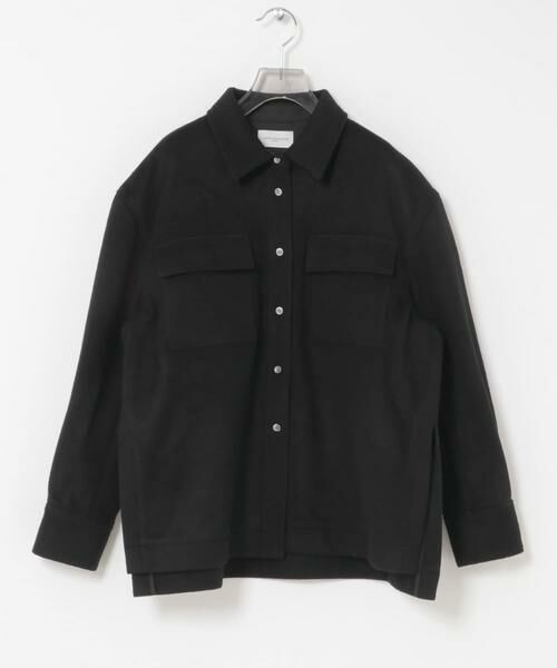 URBAN RESEARCH / アーバンリサーチ シャツ・ブラウス | new basic　SOFT NAP SURFACE SHIRT（ブラック）