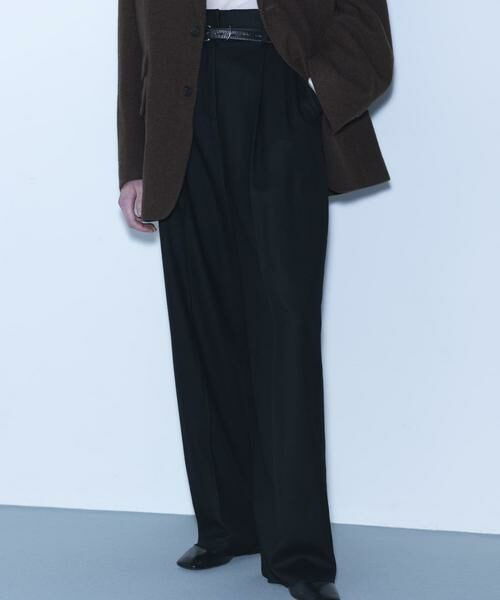 URBAN RESEARCH / アーバンリサーチ その他パンツ | new basic　SAXONY HIGH WAIST PANTS（ブラック）