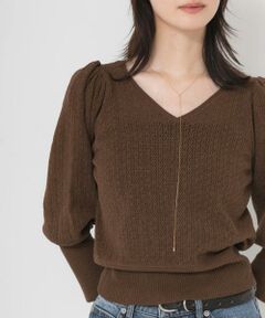 URBAN RESEARCH / アーバンリサーチ ニット・セーター | 袖ボリュームモールメッシュニット