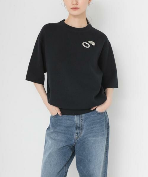 URBAN RESEARCH / アーバンリサーチ ニット・セーター | コットンカシミヤハーフスリーブニット（ブルー系その他）