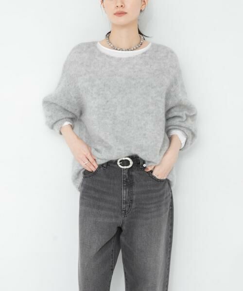 URBAN RESEARCH / アーバンリサーチ ニット・セーター | 『WEB/一部店舗限定カラー』ヘアリールーズニット(グレー系その他)