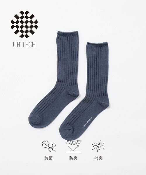 URBAN RESEARCH / アーバンリサーチ ソックス | 『UR TECH』太リブソックス（ブルー）