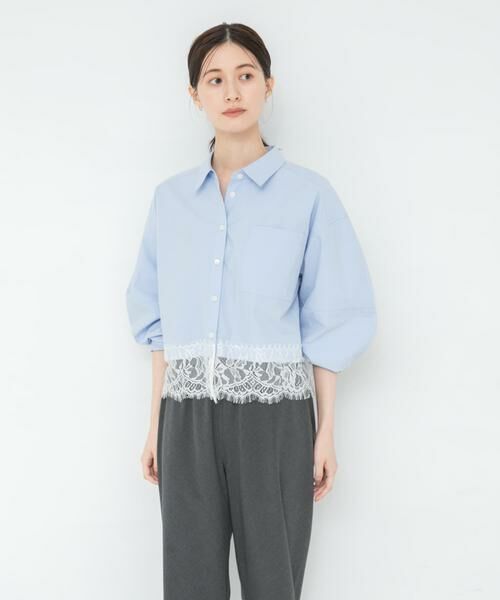 URBAN RESEARCH / アーバンリサーチ シャツ・ブラウス | レーストリムコットンシャツ | 詳細6