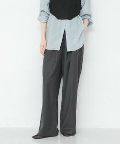 URBAN RESEARCH / アーバンリサーチ その他パンツ | 『UR TECH SMOOTHLUXE』ウール混タックギャザーストレートパンツ