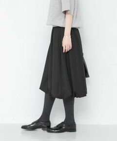 URBAN RESEARCH / アーバンリサーチ ミニ・ひざ丈スカート | 『UR TECH SMOOTHLUXE』ウール混バルーンギャザースカート