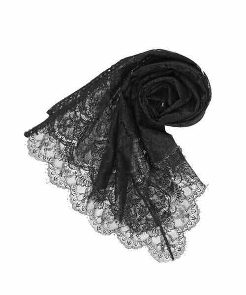 INGEBORG ストール ショール　レース 黒 全長約2m RG16 INGEBORG ストール ショール レース 黒 全長約2m RG16 INGEBORG