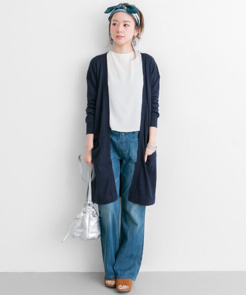 〇 【タグ付き美品】アーバンリサーチ ロングカーディガン グレー C/Rロングカーディガン （カーディガン・ボレロ）｜＊＊URBAN