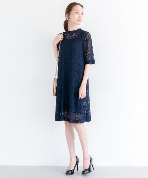 【新品タグ付】LAMAISON URBANRESEARCH レースワンピース ストレッチレースカットワンピース(FREE OFF): ワンピース