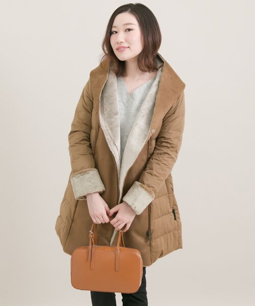 ＊＊URBAN RESEARCH / アーバンリサーチ ダウンジャケット・ベスト | YOSOOU　FAKE MOUTON HALF COAT（CAMEL）