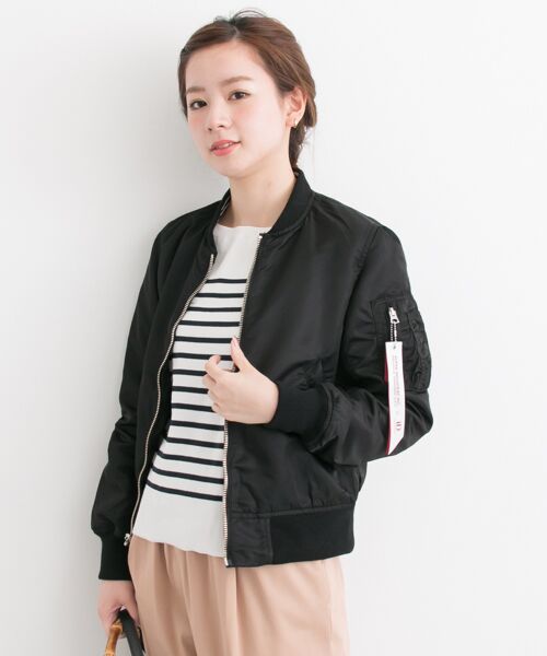 ＊＊URBAN RESEARCH / アーバンリサーチ ミリタリージャケット・コート | ALPHA×URiD　SOUVENIR BOMBER RVS JACKET（BLACK）