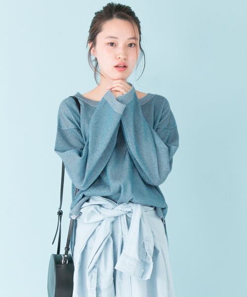 ＊＊URBAN RESEARCH / アーバンリサーチ ニット・セーター | ラメニット（BLUE）