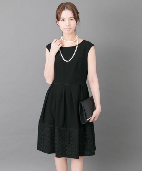 ＊＊URBAN RESEARCH / アーバンリサーチ ドレス | calian BOUTIQUE-Black Mules　ランダムタックワンピース（ブラック）