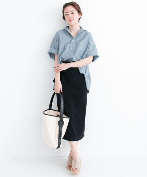 美品 ティッカ スクエアプルオーバービックシャツ 半袖 ブラック TICCA×UR 別注半袖スクエアビッグシャツプルオーバー （シャツ