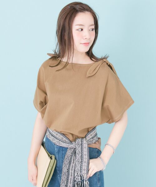 セール】 肩開きリボンプルオーバー （Tシャツ）｜＊＊URBAN