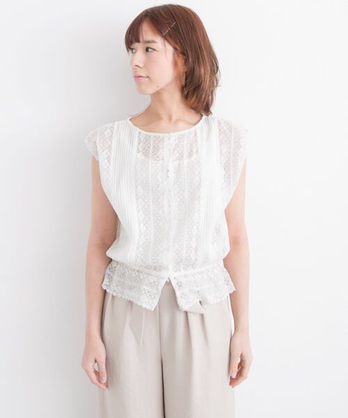 アンティークレースブラウス ikitsuke 82352 アンティークレースブラウス WHITE | Le8ème