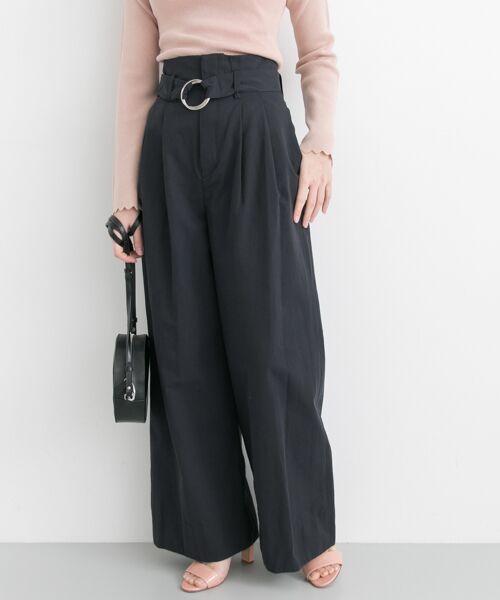 ＊＊URBAN RESEARCH / アーバンリサーチ その他パンツ | サークルバックルワイドパンツ（NAVY）