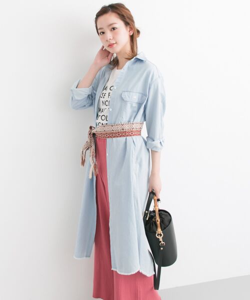 ＊＊URBAN RESEARCH / アーバンリサーチ ワンピース | デニムシャツワンピース（BLUE）