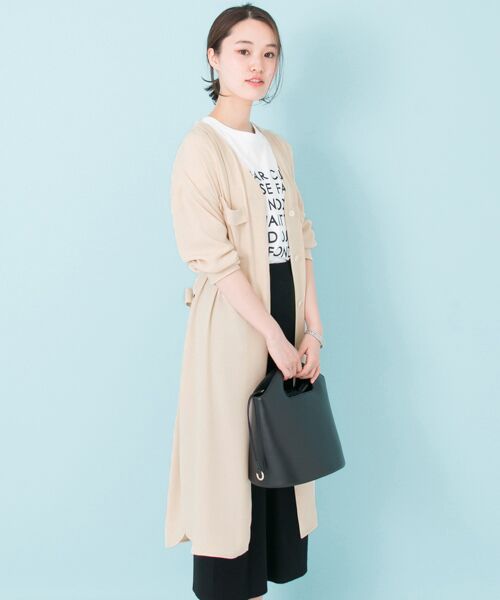 ＊＊URBAN RESEARCH / アーバンリサーチ ワンピース | 胸ポケット付ガウンワンピース（L.BEIGE）