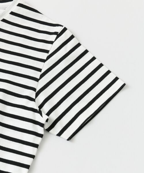 美品45R ヒッコリーの小花刺繍Tシャツ45rpm 45R】カットソー｜1977年創業、日本の服。丈夫で長持ち、気持ち