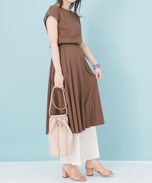 ＊＊URBAN RESEARCH / アーバンリサーチ ワンピース | Set up風カットワンピース（BROWN）