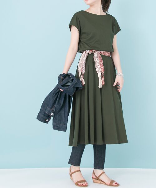 ＊＊URBAN RESEARCH / アーバンリサーチ ワンピース | Set up風カットワンピース（GREEN）