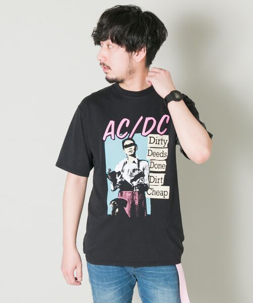 ＊＊URBAN RESEARCH / アーバンリサーチ Tシャツ | AC/DC T-SHIRTS（BLACK）