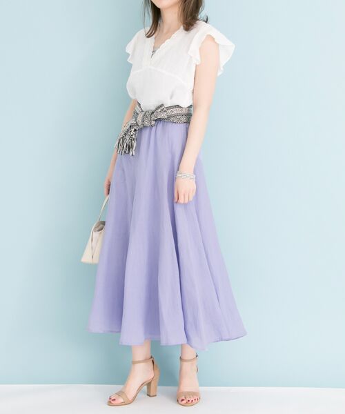 ＊＊URBAN RESEARCH / アーバンリサーチ スカート | ラミーロングスカート（PPL.BLUE）